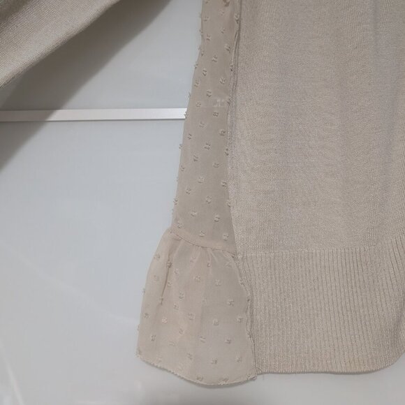 NIC+ZOE  | Side Peplum Cardigan In Cream - Picture 4 of 9